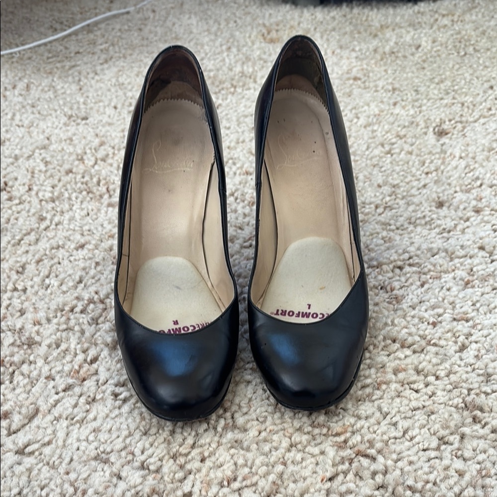 Christian Louboutin Black Leather Heels